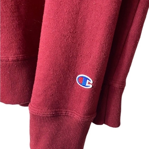 Champion Men's Maroon Crewneck Sweatshirt Size M - Picture 2 of 5